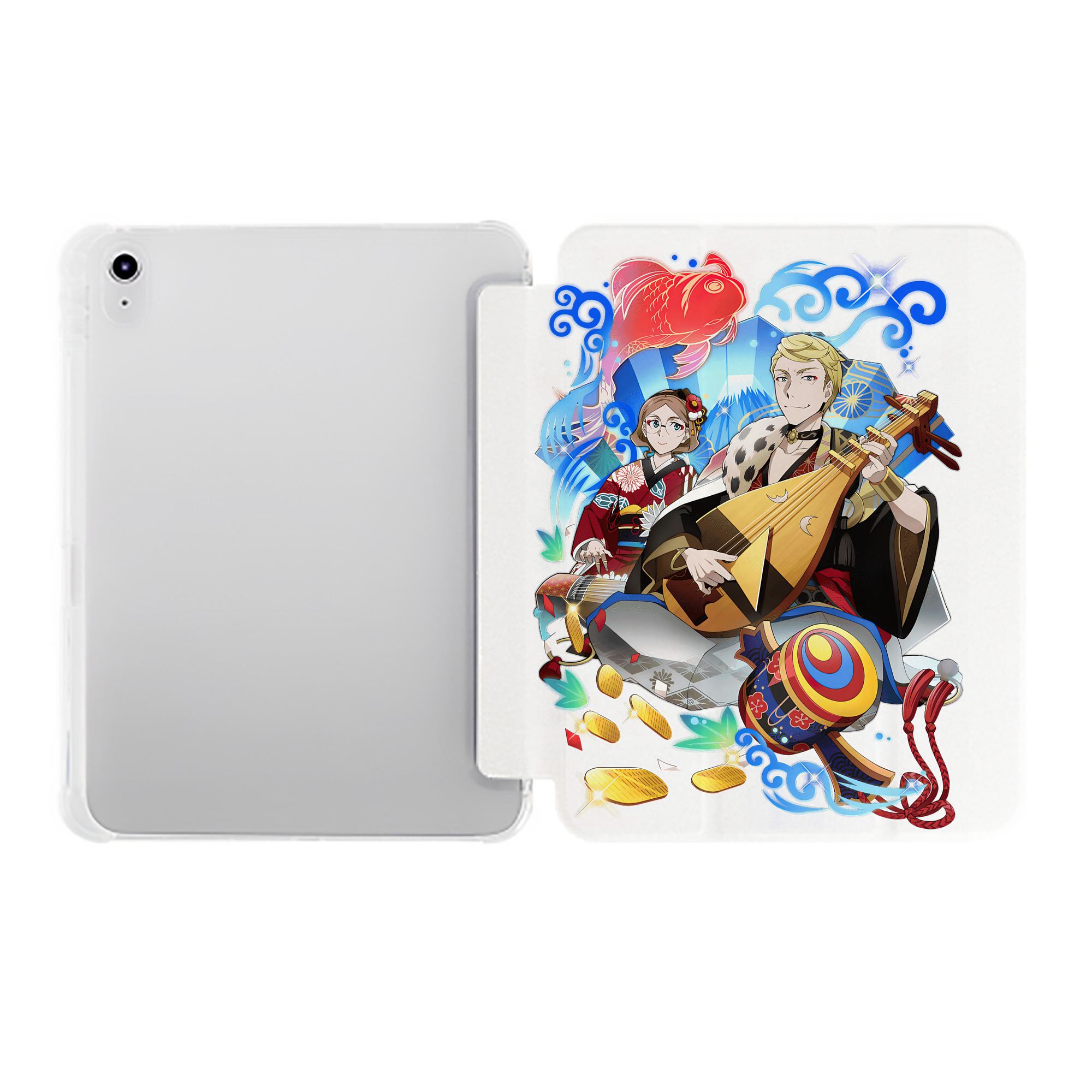 （画像用） 文豪ストレイドッグス Bungo Stray Dogs IPad ケース ペン収納付き 三つ折りスタンド PUレザー×シリコン 対応機種9.5/10.5/10.9インチ